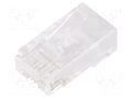 Connector: RJ45; plug; PIN: 8; Cat: 5e; pass through; 8p8c; for cable QOLTEC 54543