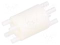 Spacer sleeve; LED; Øout: 6.4mm; ØLED: 3mm,5mm; L: 12.7mm; white BIVAR 456-500