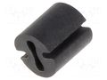 Spacer sleeve; LED; Øout: 4.8mm; ØLED: 3mm; L: 5.08mm; black; UL94V-0 BIVAR ELM2-200