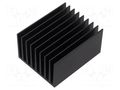 Heatsink: extruded; grilled; universal; black; L: 75mm; W: 61mm FISCHER ELEKTRONIK SK647/75/SA