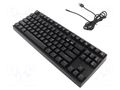 Keyboard; black; USB A,USB C; mechanical keyboard,RGB; 2000mAh SAVIO SAVGK-RAMPAGE-BL