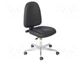 Cleanroom acces: chair; black; 460x430mm; 455÷585mm; 440x510mm RT WORK CLEANR-CHAIR-01