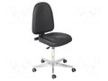 Cleanroom acces: chair; black; 460x430mm; 545÷730mm; 440x510mm RT WORK CLEANR-CHAIR-02