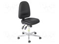 Cleanroom acces: chair; black; 460x430mm; 570÷750mm; 440x510mm RT WORK CLEANR-CHAIR-05