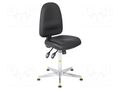Cleanroom acces: chair; black; 460x430mm; 595÷850mm; 440x510mm RT WORK CLEANR-CHAIR-06
