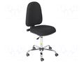 Chair; ESD; Seat dim: 460x430mm; Back dim: 440x510mm; 560÷750mm RT WORK ESD-CHAIR10/S