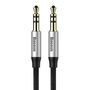 Baseus Yiven M30 stereo audio cable AUX 3.5 mm male mini jack 1.5 m silver-black (CAM30-CS1), Baseus 6953156257207 6953156257207