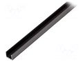 Profiles for LED modules; black; 1m; LIPOD; aluminium; anodized KLUŚ K-A05554A07-1M