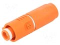 Connector: DC supply; female; SurLok Plus; 120A; 1kV; PIN: 1; orange AMPHENOL SLPIPA16BSO