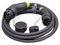 Cable: eMobility; 480V; 22kW; IP54; three-phase; Type 2,both sides GREEN CELL GC-EVKABGC02