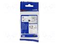 Tape; 12mm; 4m; white; Character colour: black; laminated BROTHER BR-TZER231