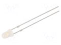 LED; white warm; 3mm; 750÷1120mcd; 40°; Front: convex; 2.9÷3.4VDC OPTOSUPPLY OSM5YK3M42A