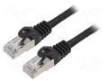 Patch cord; RJ45 plug,both sides; F/UTP; 6; stranded; CCA; 10m; PVC LANBERG PCF6-10CC-1000-BK
