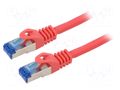 Patch cord; RJ45 plug,both sides; S/FTP; 6a; stranded; CCA; 0.5m LANBERG PCF6A-10CC-0050-R