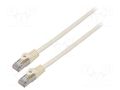 Patch cord; RJ45 plug,both sides; F/UTP; 6; stranded; CCA; PVC LANBERG PCF6-10CC-0300-W