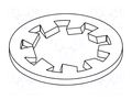 Washer; internally serrated; M5; D=10.2mm; h=0.51mm KEYSTONE KEYS11362-5