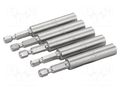 Holder; HEX 1/4"; Mounting: 1/4" (E6,3mm); 5pcs. BAHCO SA.KSR753