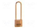 Padlock; shackle; brass; Protection: low (level 3); A: 30mm; B: 70mm KASP KA-K12530L70BD