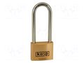 Padlock; shackle; brass; Protection: medium (level 7); A: 50mm KASP KA-K12550L80D