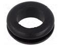 Grommet; Ømount.hole: 22mm; Øhole: 16mm; black; 0÷80°C; PVC ESSENTRA ESS-10284360