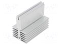 Heatsink: extruded; grilled; natural; L: 75mm; W: 40mm; H: 60mm FISCHER ELEKTRONIK SK664/75/AL