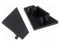 Cap for LED profiles; black; 20pcs; CORNER10 TOPMET TOP-J6999902