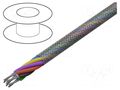 Wire; 8x26AWG; shielded,silver plated copper braid; 600V; 152m AGILINK MICROWIRES BTA-2619.08-B