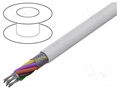 Wire; 10x30AWG; shielded,silver plated copper braid; PFA; white AGILINK MICROWIRES TAU-3019.10-B
