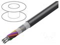 Wire; 7x30AWG; shielded,silver plated copper braid; black; 600V AGILINK MICROWIRES TPU-3019.07-A