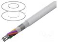 Wire; 7x30AWG; shielded,silver plated copper braid; white; 600V AGILINK MICROWIRES TES-3019.07-A
