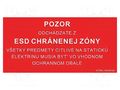 Information board; ESD; 150x300mm; red; Language: SK STATICTEC PRT-STSRL150300SK
