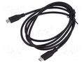 Cable; USB C plug x2; 1.5m; Core: Cu; PVC; Interface: 480Mbps ART ART-OEM-C6-1.5