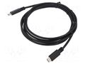 Cable; USB C plug x2; 2m; Interface: 480Mbps; Core: Cu; PVC ART ART-OEM-C7-2