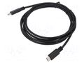 Cable; USB C plug x2; 2m; Core: Cu; PVC; Interface: 480Mbps ART ART-OEM-C7-2