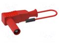 Test lead; 60VDC; 3A; plug 0,8mm,angular banana plug 4mm; red ELECTRO-PJP 209078M/2410-50R