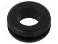 Grommet; Ømount.hole: 18mm; Øhole: 12mm; black; 0÷80°C; PVC ESSENTRA ESS-10284315