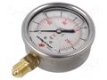 Glycerin manometer; 0÷16bar; 63mm; stainless steel; Class: 1.6 PNEUMAT M63R.GL016G14