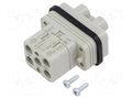 Connector: HDC; contact insert; male; CQ; PIN: 4; 40A; 600V; 4+PE ILME CQM04/2