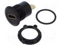 Adapter; for panel mounting,rear side nut; Body: black; 1÷10mm ONPOW HDMI-01-BK