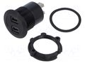 Adapter; USB B mini socket x2,USB B mini plug x2; USB 2.0 ONPOW MINI-USB-04-BK