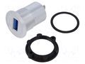 Adapter; USB A socket,USB C plug; Thread: M22; 1÷10mm ONPOW USB-18