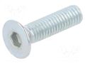 Screw; M3x12; 0.5; Head: countersunk; hex key; HEX 2mm; steel; zinc BOSSARD B3X12/BN21