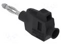 Connector: 4mm banana; plug; 36A; 30VAC; 60VDC; black ELECTRO-PJP PJP1064-PRO-N