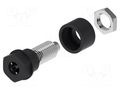 Connector: 4mm banana; socket; 36A; 30VAC; 60VDC; Cutout: Ø6mm ELECTRO-PJP PJP3230-C-N