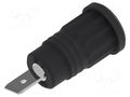 Connector: 4mm banana; socket; 36A; 1kV; black; nickel plated ELECTRO-PJP PJP3286-N