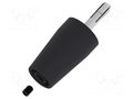 Connector: 4mm banana; plug; black; non-insulated; 43mm ELECTRO-PJP PJP3300-IEC-N