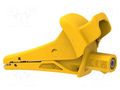 Crocodile clip; 20A; yellow; Grip capac: max.25mm; 1.5kV ELECTRO-PJP PJP5104-IEC-J