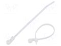 Cable tie; with fixing lugs; L: 109mm; W: 4.3mm; natural; polyamide PANDUIT PLC1M-S4-C