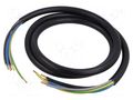 Wire; H05VV-F,OWY; 5G2.5mm2; round; stranded; Cu; PVC; black; 3m SIMECH PZT00003C