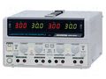 Power supply: laboratory; linear,multi-channel; 0÷30VDC; 0÷3A GW INSTEK GPS-4303